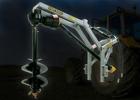 Tractor hole post digger: Front and rear mounted Auger